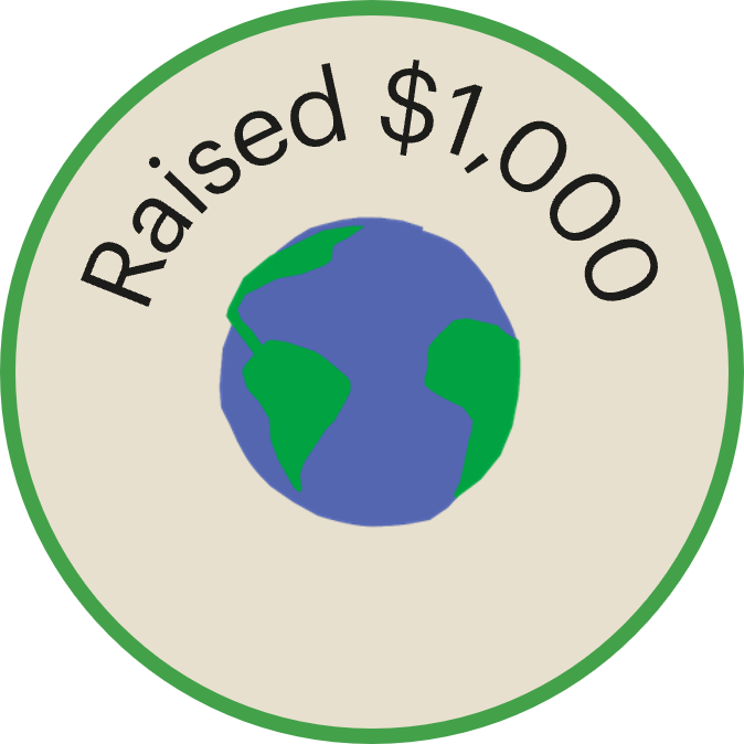 For those top fundraisers who have raised $1,000